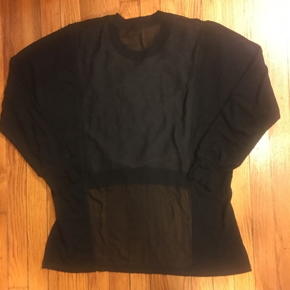 BCBG Max Azria Blue/Black Hi-Low Top- L - Picture 5 of 7